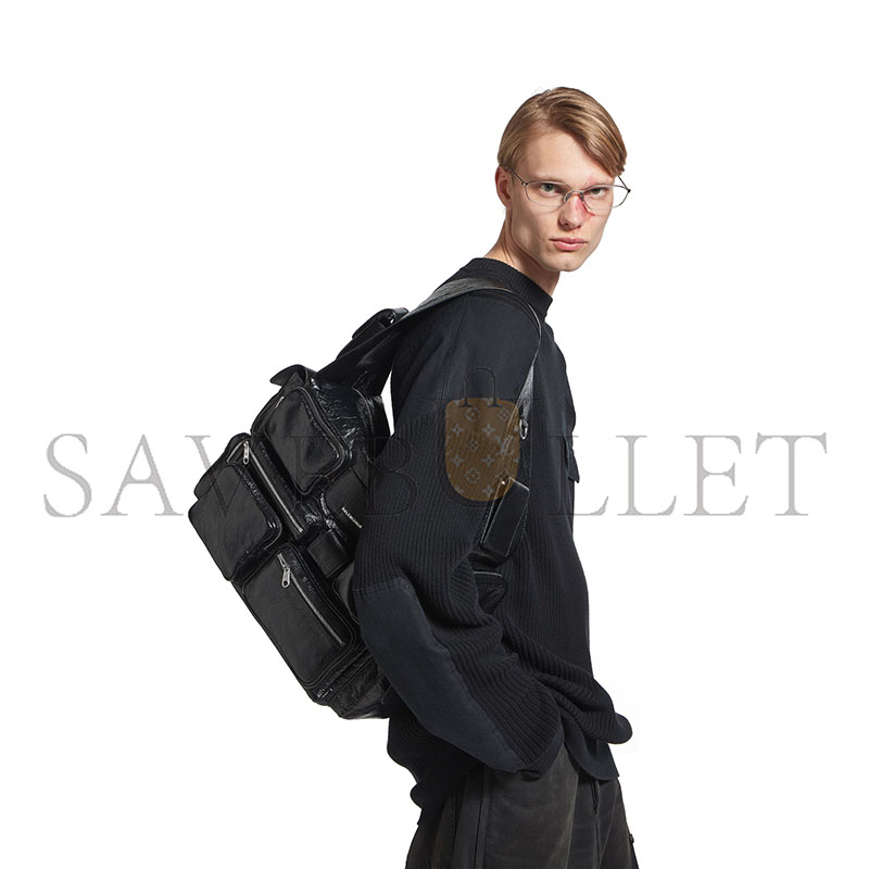 ba*len*cia*ga S*perbusy sling bag large in black 702168210c81000 (42*29*19cm)